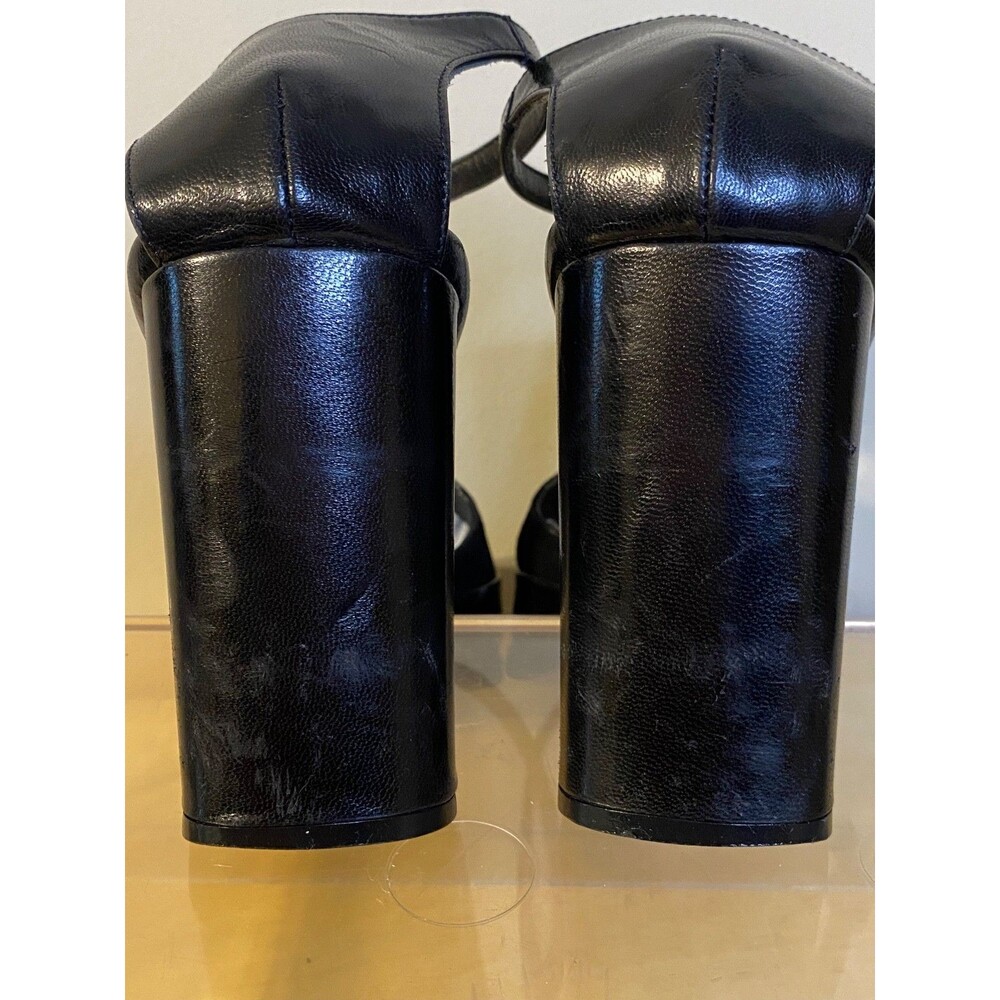 CALVIN KLEIN WOMEN PATENT LEATHER SUEDE HEELS SHOES SIZE 8.5 - Picture 7 of 11